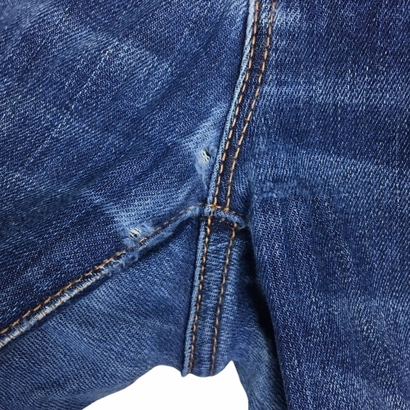 J CREW Factory Jeans Skinny Stretch Mid Rise Medium Wash Denim Slim Size 27/28 - Picture 9 of 13